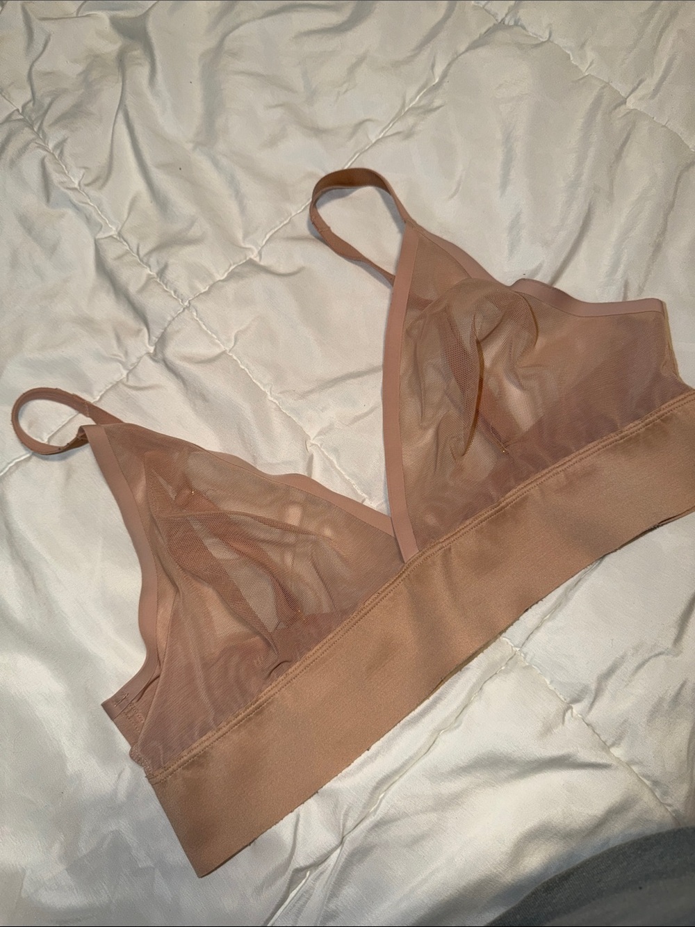 Soma Sheer Mesh Bralette in Nude Pink